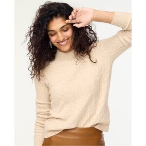 J. Crew Extra Soft Mockneck Cable Knit Sweater🤎